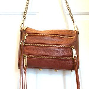 Rebecca Minkoff 3 Zipper Maroon Mini Crossbody Bag